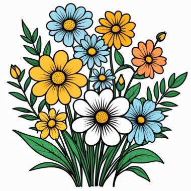 Çiçekli çiçek kartı.