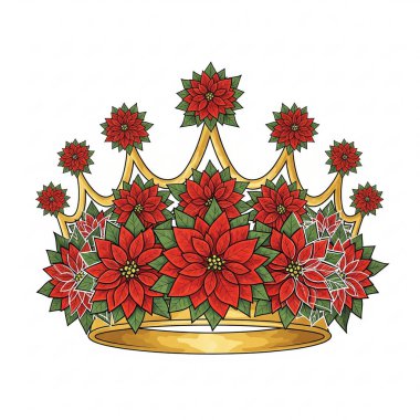 Noel çelengi, kırmızı noktalı yıldız, Holly, böğürtlen