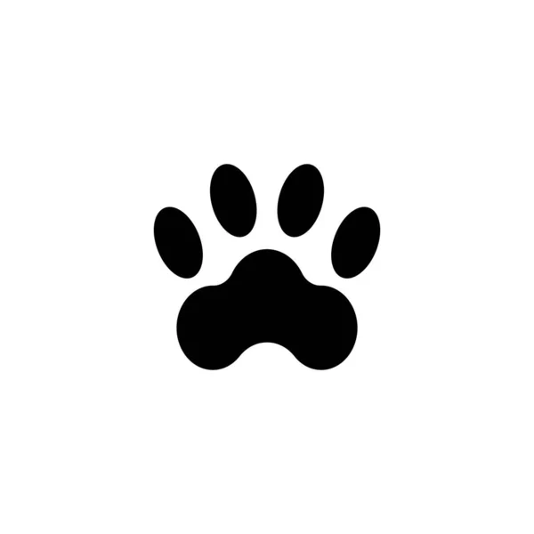 Dog Cat Paw Print Animal Foot Flat Vector Icon Illustration — Stock Vector
