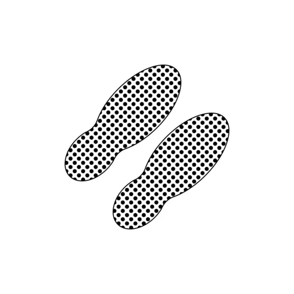 Σχέδιο Λογότυπου Απεικόνισης Εικονιδίου Ίχνους Παπουτσιών — Διανυσματικό Αρχείο