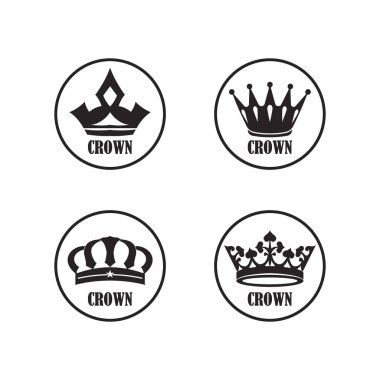 Crown logo vektör illüstrasyon şablonu tasarımı