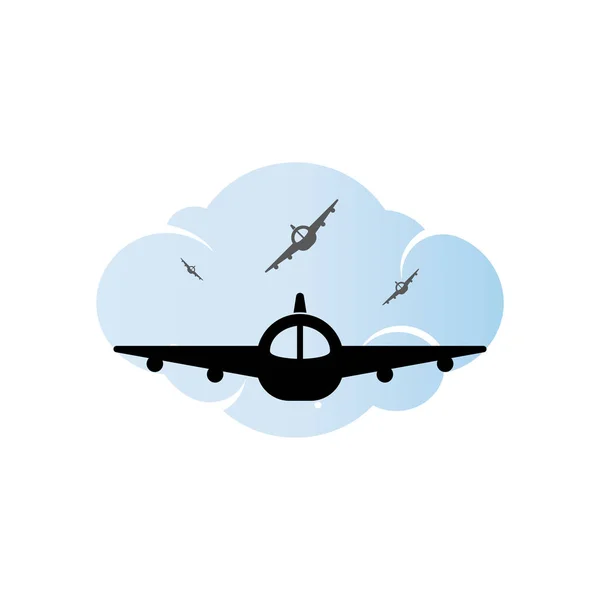 Шаблон Ілюстрації Векторного Дизайну Піктограми Літака — стоковий вектор