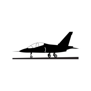 Savaşçı jet simgesi vektör illüstrasyon logo tasarımı