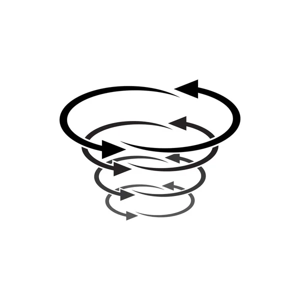 Rotation Arrow Element Stir Sign Symbol Icon Vector Design Template — Stock Vector