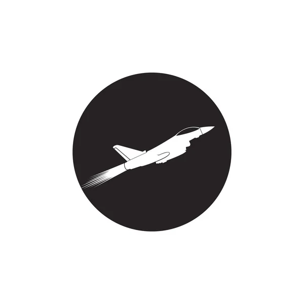 Дизайн Логотипа Истребителя Векторной Иллюстрацией — стоковый вектор