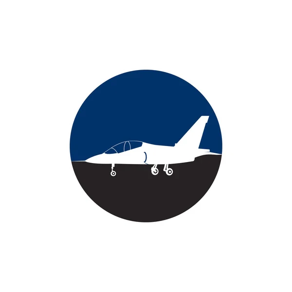 Diseño Del Logotipo Ilustración Icono Avión Combate — Archivo Imágenes Vectoriales