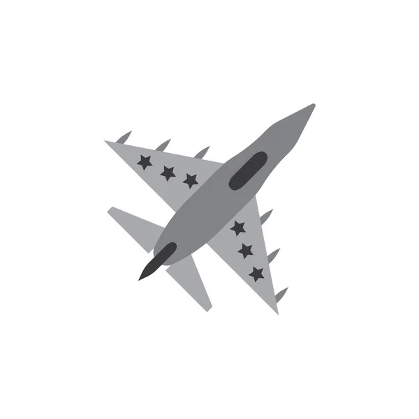 Kampfjet Symbol Vektor Illustration Logo Design — Stockvektor
