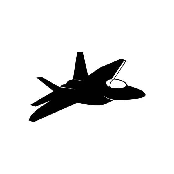 Fighter Jet Ikon Vektor Illustration Logotyp Design — Stock vektor
