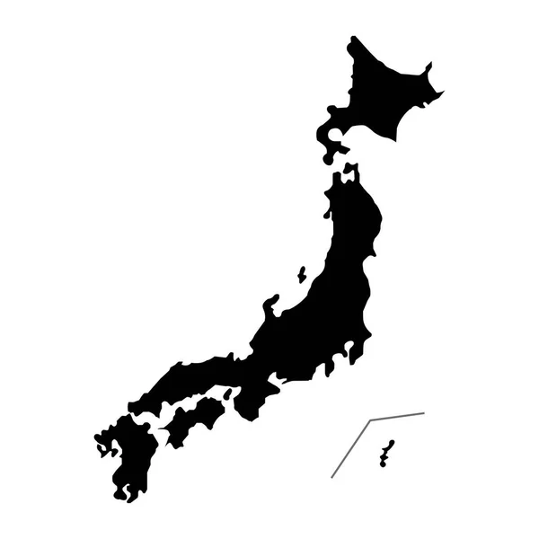 Japón Mapa Icono Vector Ilustración Símbolo Diseño — Archivo Imágenes Vectoriales