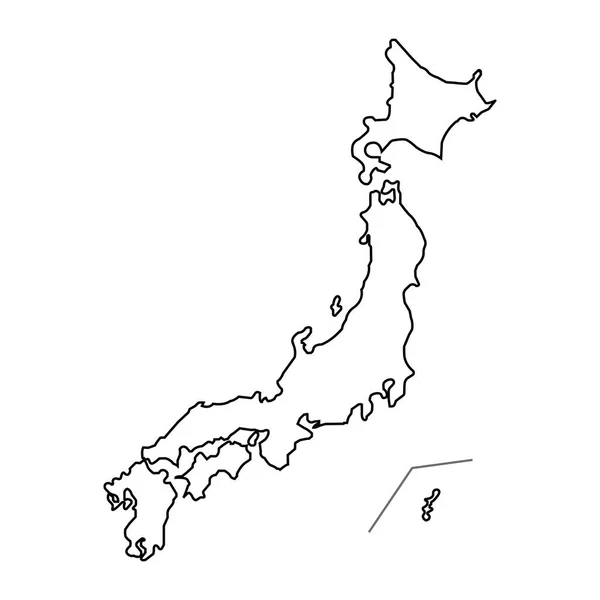 Japán Térkép Ikon Vektor Illusztráció Szimbólum Tervezés — Stock Vector