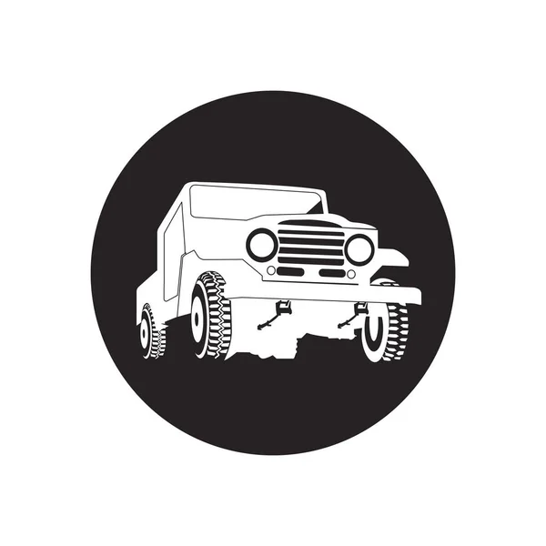 Offroad Geländewagen 4X4 Symbol Vektor Illustration Vorlage Design — Stockvektor