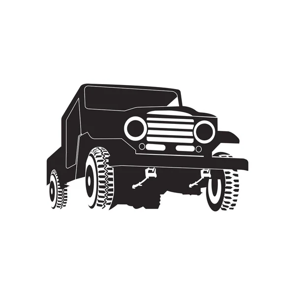 Offroad Geländewagen 4X4 Symbol Vektor Illustration Vorlage Design — Stockvektor