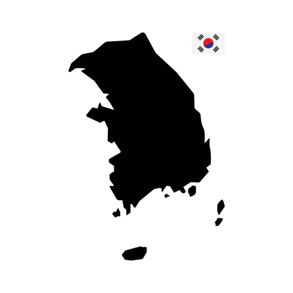 Sur Corea Mapa Icono Vector Ilustración Símbolo Diseño — Archivo Imágenes Vectoriales