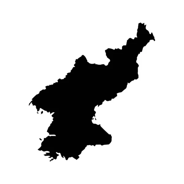北朝鮮地図アイコンベクトル図記号デザイン — ストックベクタ
