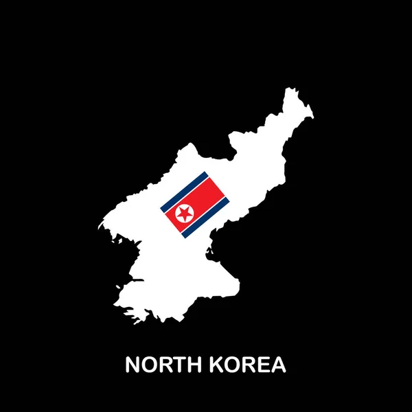 Návrh Symbolu Vektorové Ilustrace Mapy Severní Koreje — Stockový vektor