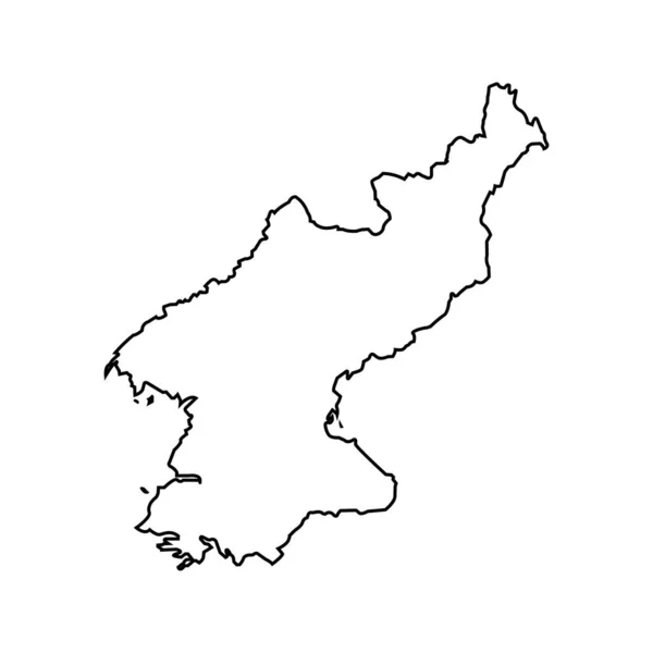 Nordkorea Karta Ikon Vektor Illustration Symbol Design — Stock vektor