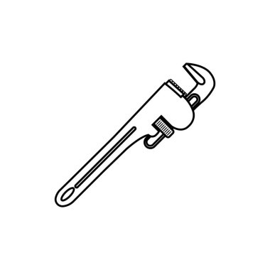 boru anahtarı simgesi vektör çizim sembolü tasarımı