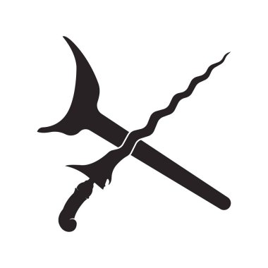 keris vector icon, a traditional weapon originating from Indonesia