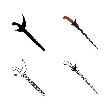 keris vector icon, a traditional weapon originating from Indonesia