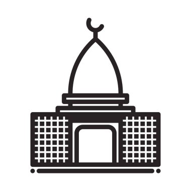 mosque icon vector illustration logo template.