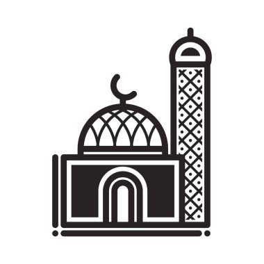 mosque icon vector illustration logo template.