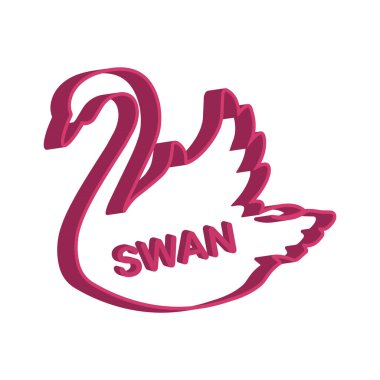 swan abstract logo vector illustration template design