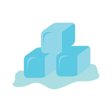 crystal ice cube icon vector illustration symbol design