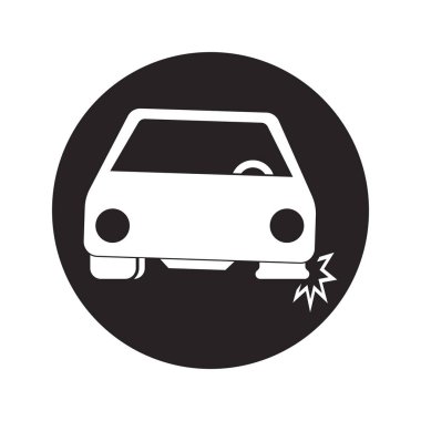 Lastik patlaması ikon vektör çizim sembolü tasarımı