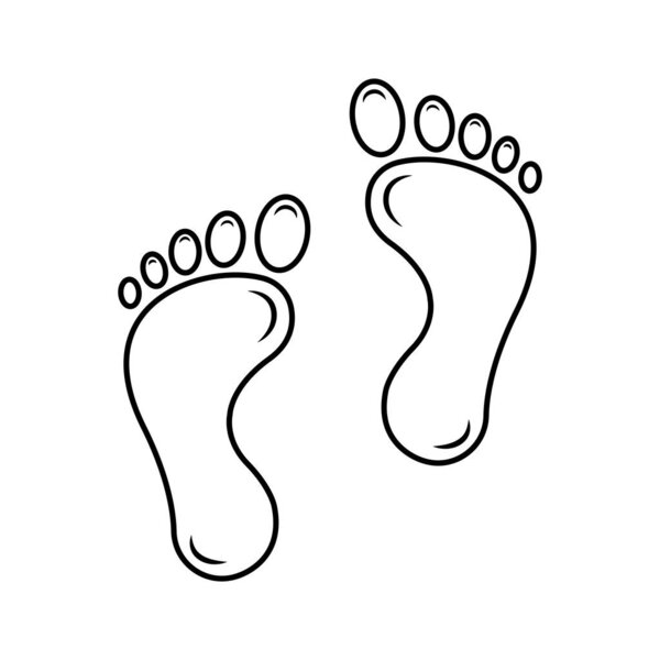 footprints icon vector illustration symbol template design