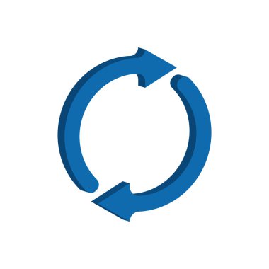 Cyclic Rotation, Recycling Recurrence, Renewal. Flat Vector Icon illustration