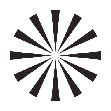 Starburst, sun burst radial, radiating lines. Burst beams, rays vector icon