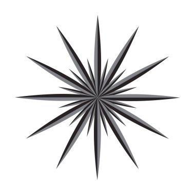 Starburst, sun burst radial, radiating lines. Burst beams, rays vector icon