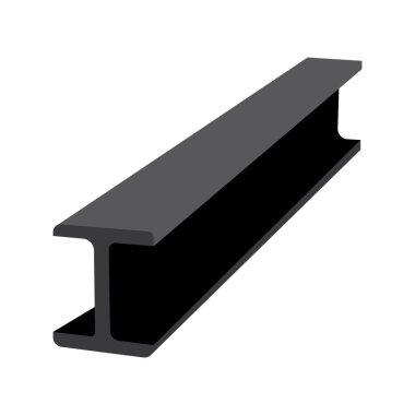 steel metallurgical beam profile symbol vector icon illustration