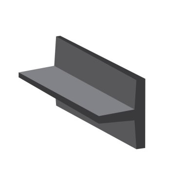 steel metallurgical beam profile symbol vector icon illustration