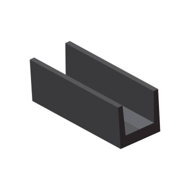 steel metallurgical beam profile symbol vector icon illustration