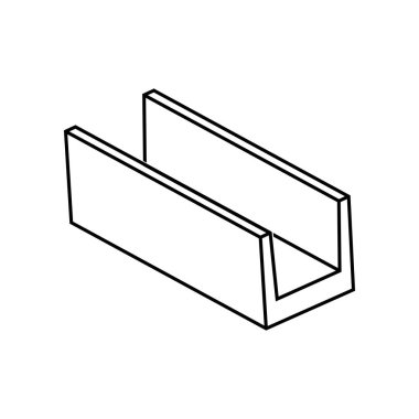 steel metallurgical beam profile symbol vector icon illustration