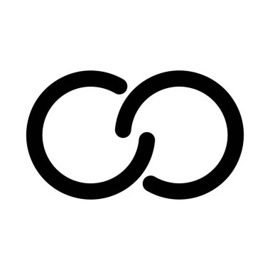 Interlace, interconnected, intersecting circles icon,vector illustration symbol design