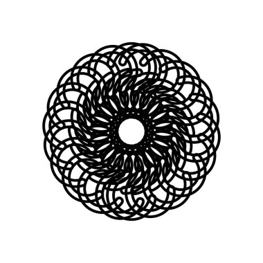 Çember yarıçap motifi, mandala illüstrasyon ögesi