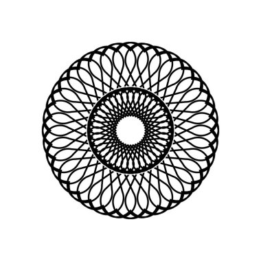 Çember yarıçap motifi, mandala illüstrasyon ögesi