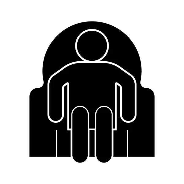 Siedząc Ikona Wektor Ilustracja Symbol Projekt — Wektor stockowy