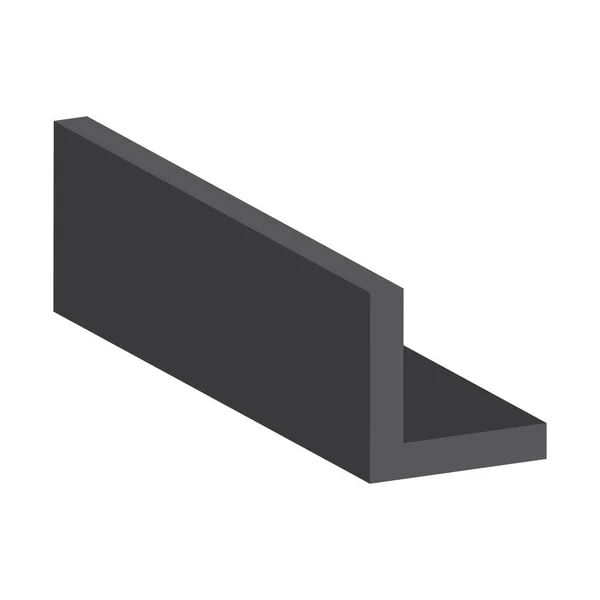 Stål Metallurgisk Balk Profil Symbol Vektor Ikon Illustration — Stock vektor