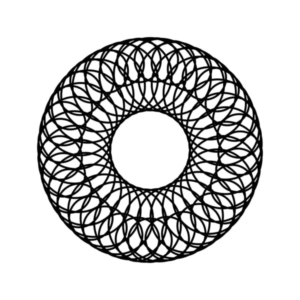 Circle Radial Motif Mandala Illustrative Element — стоковый вектор