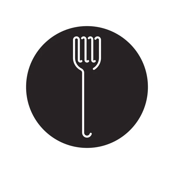 Fork Icon Vector Illustration Logo Template Design — Vector de stock