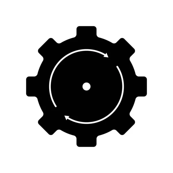 Шестерня Стрілка Логотип Векторна Ілюстрація Шаблонний Дизайн — стоковий вектор