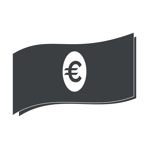 Euro Valuta Ikon Vektor Illustration Symbol Design — Stock vektor