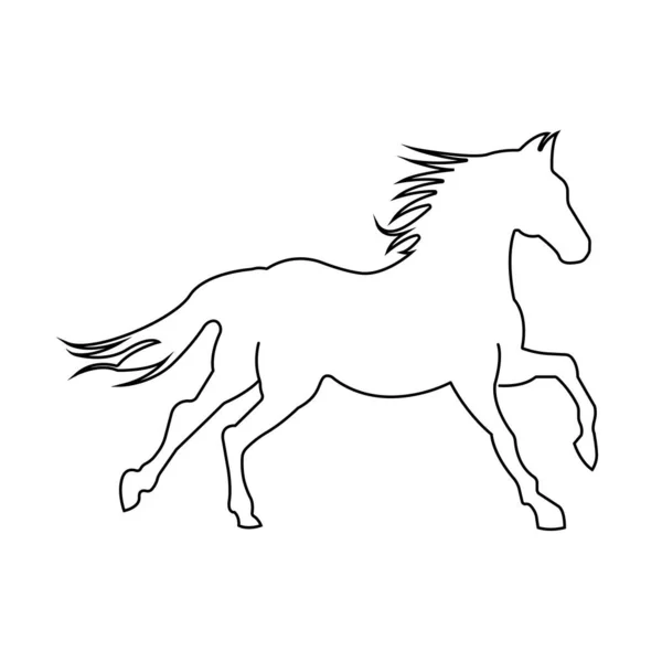 馬のロゴベクトルイラストテンプレートデザイン — ストックベクタ