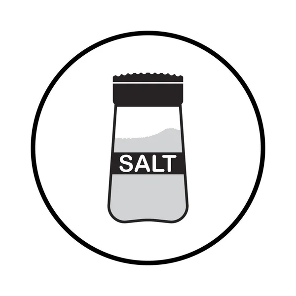 塩アイコンや塩ボトルのイラストのシンボルデザイン — ストックベクタ