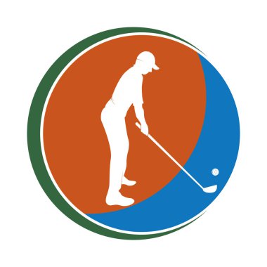 Golf logosu vektör illüstrasyon sembolü tasarım şablonu