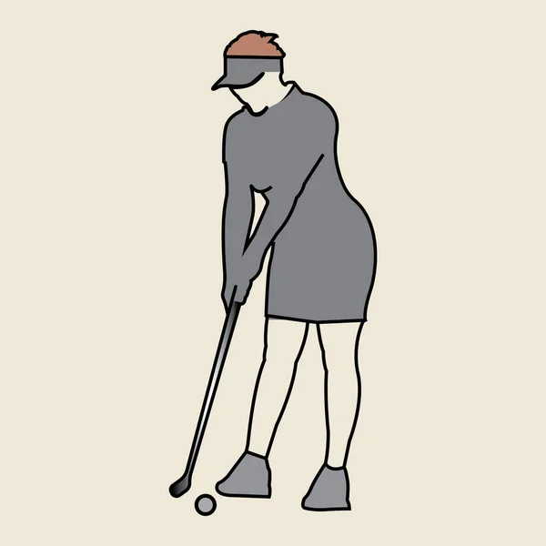 Logo Del Golf Modello Disegno Simbolo Illustrazione Vettoriale — Vettoriale Stock