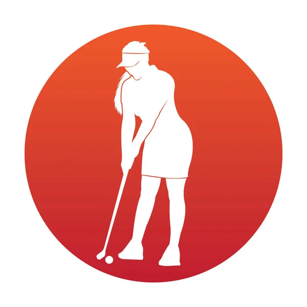 Modèle Conception Symbole Vectoriel Illustration Logo Golf — Image vectorielle
